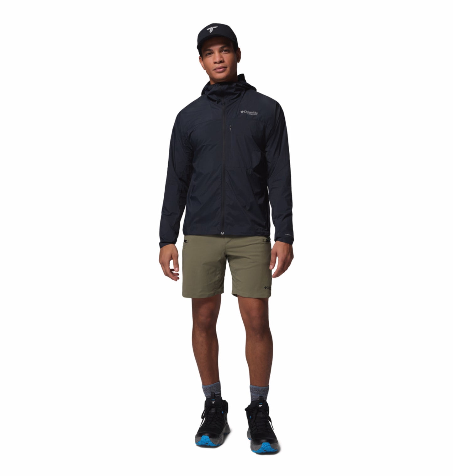 Columbia Men's Black Omni-Shade Khyex Pro Windbreaker Jacket