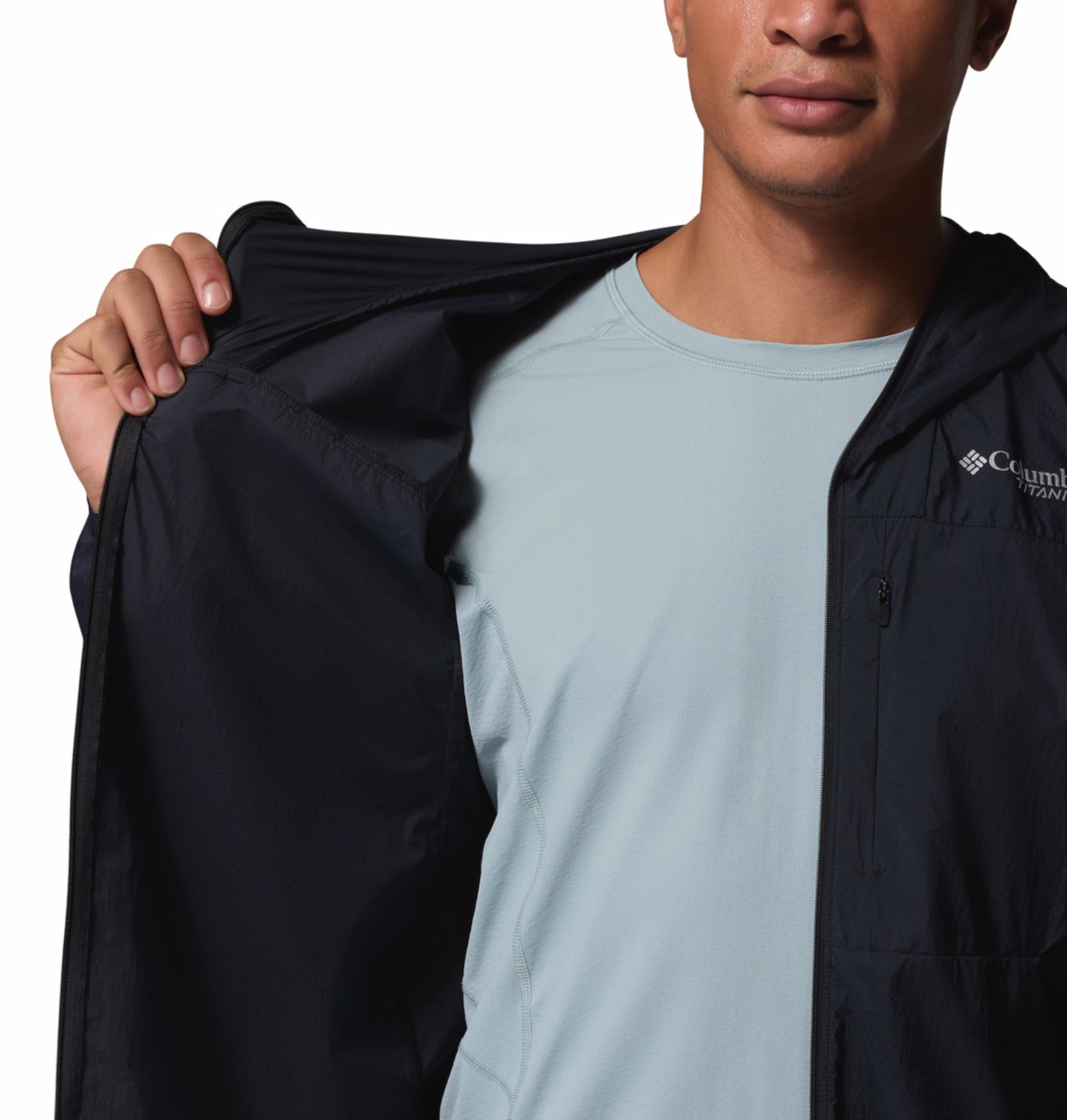 Columbia Men's Black Omni-Shade Khyex Pro Windbreaker Jacket