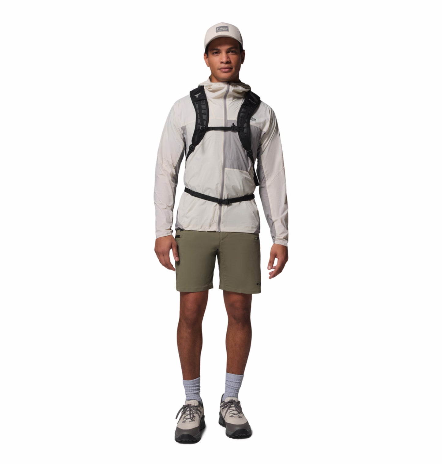 Columbia Men Beige Omni-Shade Khyex Pro Lightweight Windbreaker