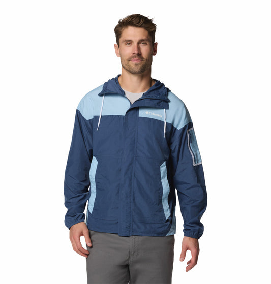 Columbia Mens Navy Blue Omni-Shield Challenger II Wind and Water Resistant Jacket
