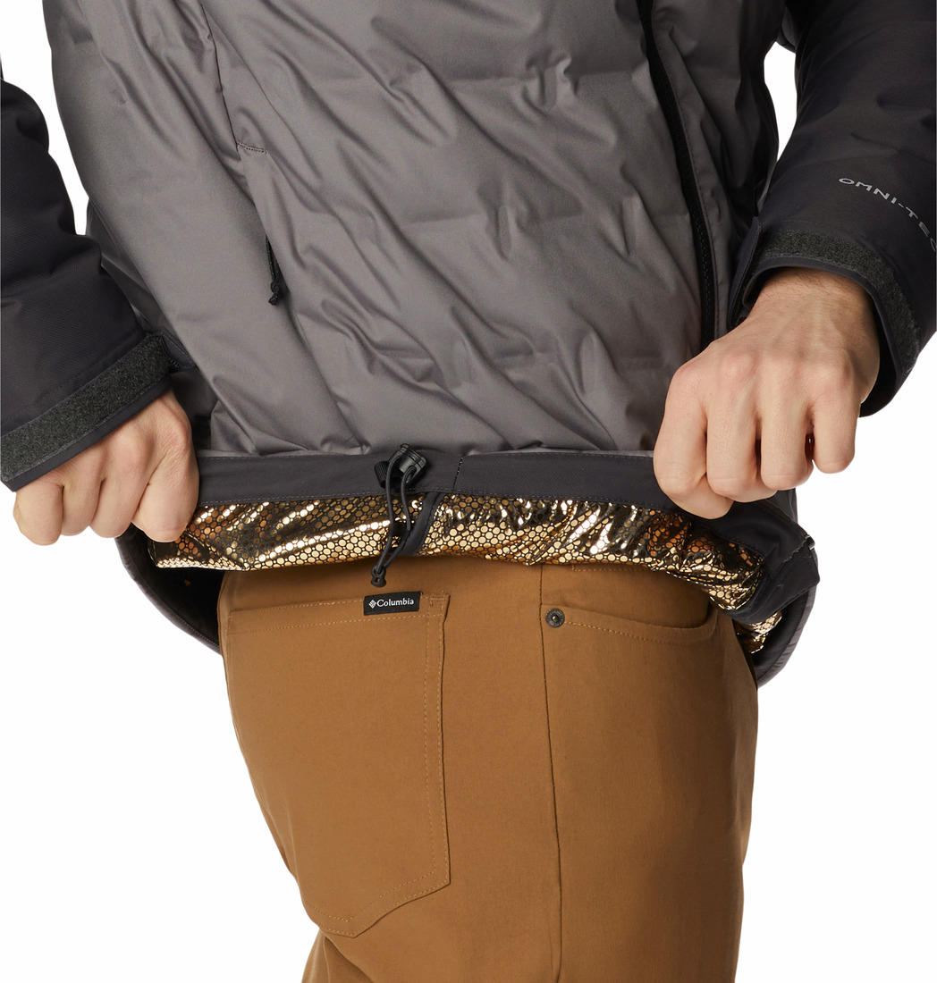 Columbia Men Grey Grand Trek II Down Hooded Jacket