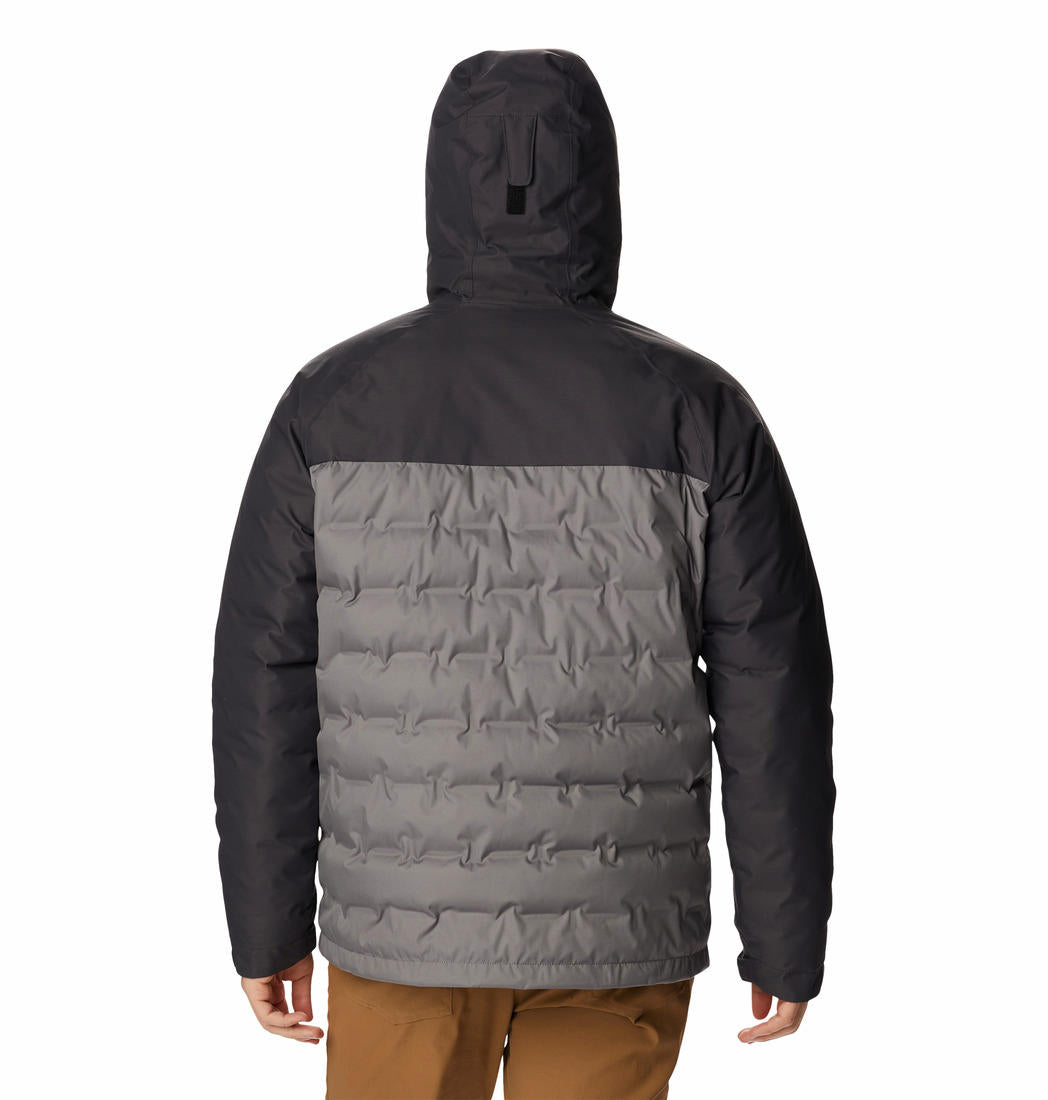 Columbia Men Grey Grand Trek II Down Hooded Jacket