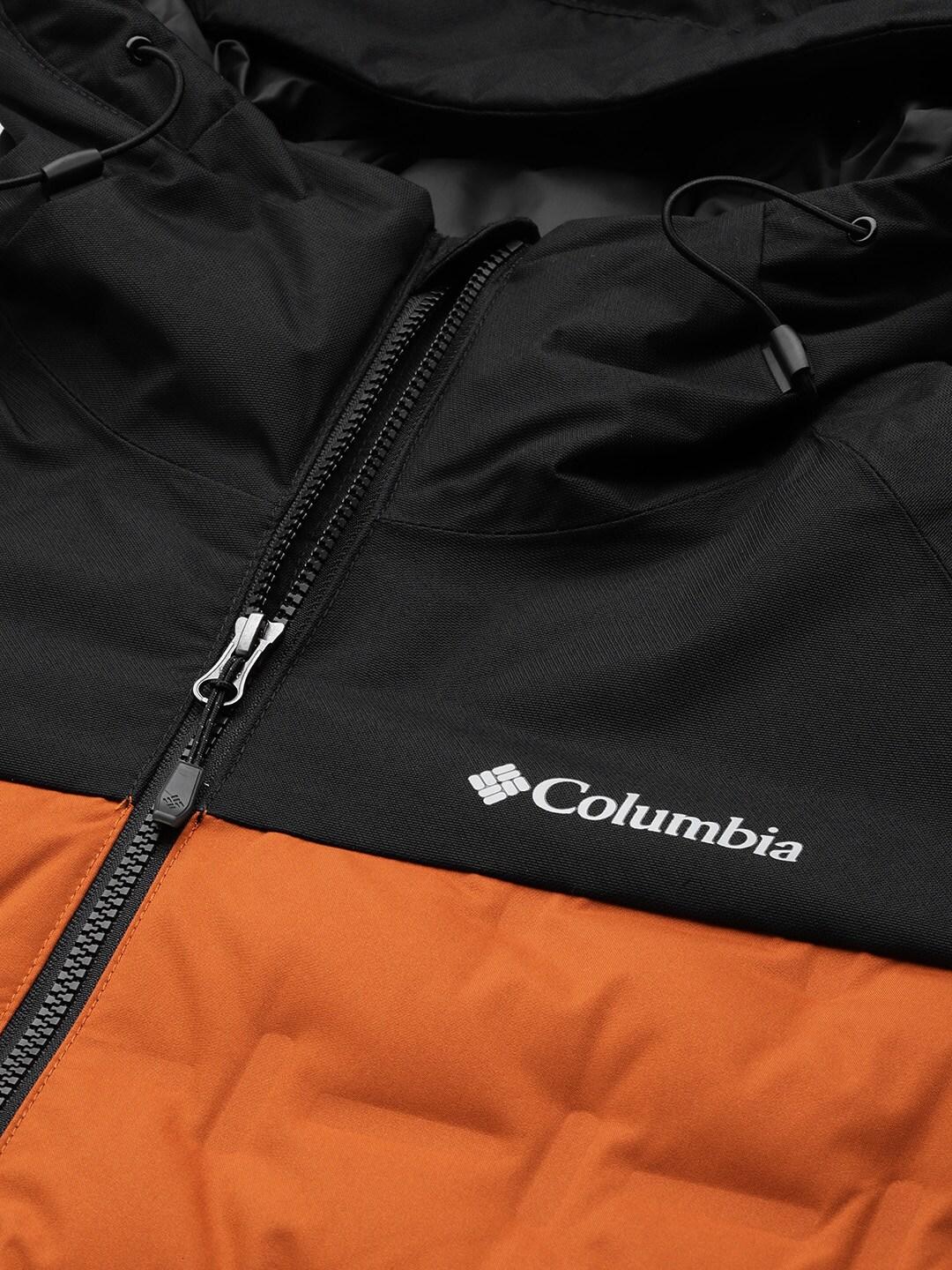Columbia Men Orange Grand Trek II Down Hooded Jacket