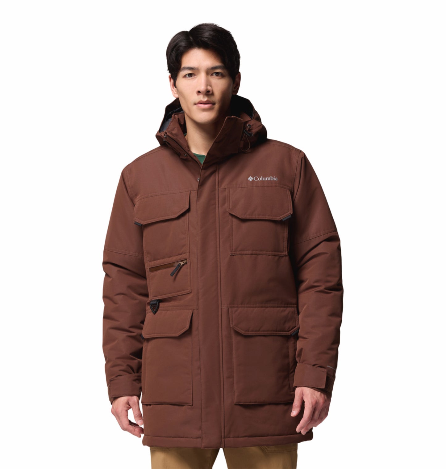 Columbia Men Brown OmniHeat Infinity Landroamer II Parka Jacket