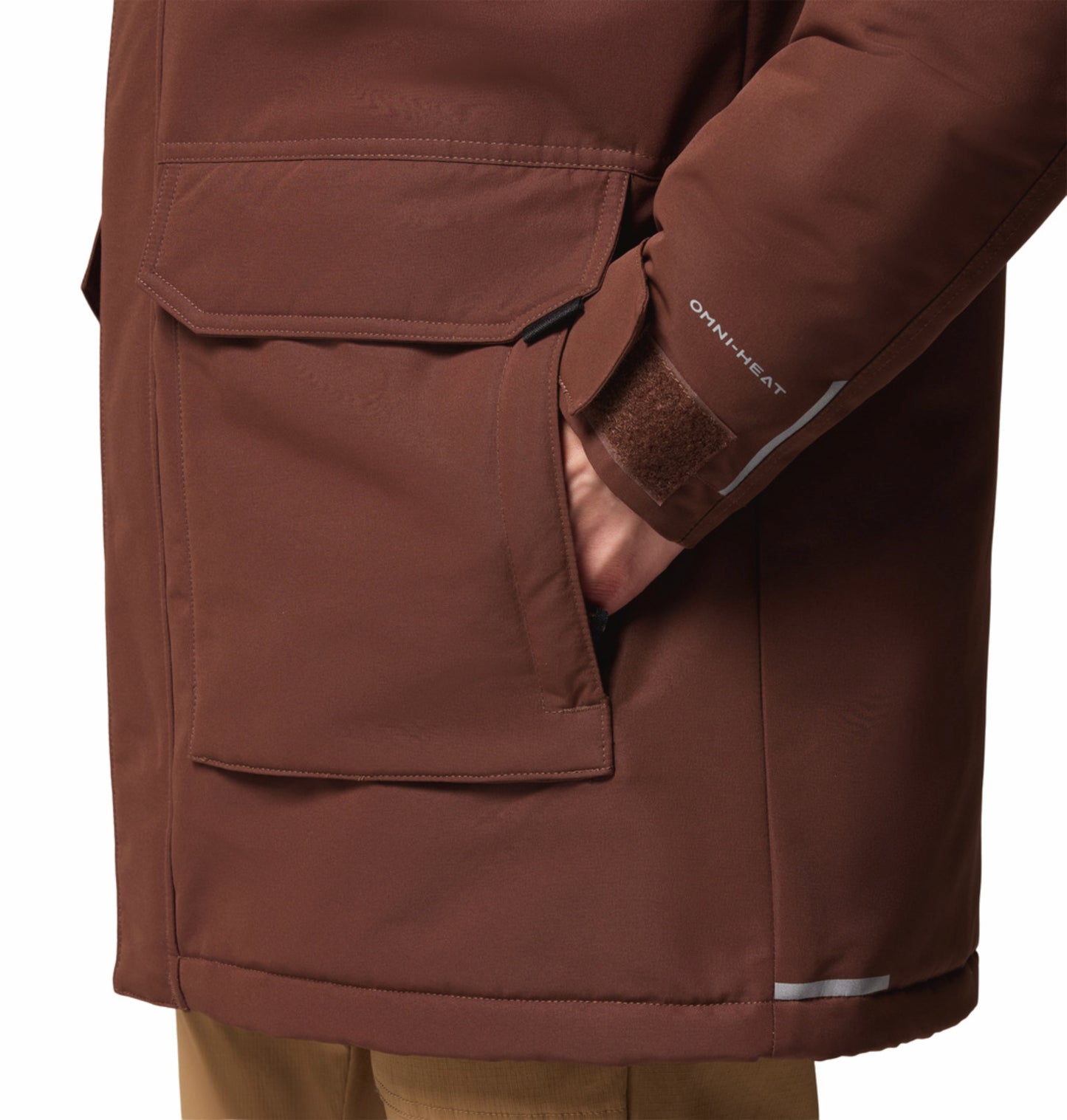 Columbia Men Brown OmniHeat Infinity Landroamer II Parka Jacket