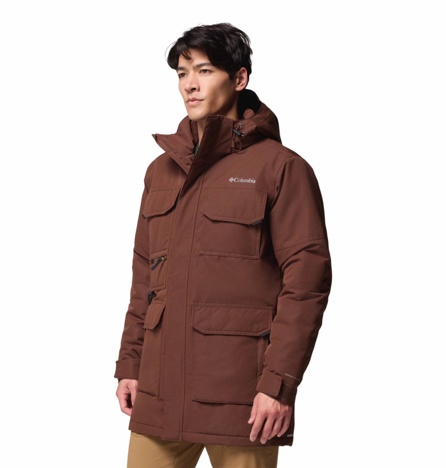 Columbia Men Brown OmniHeat Infinity Landroamer II Parka Jacket
