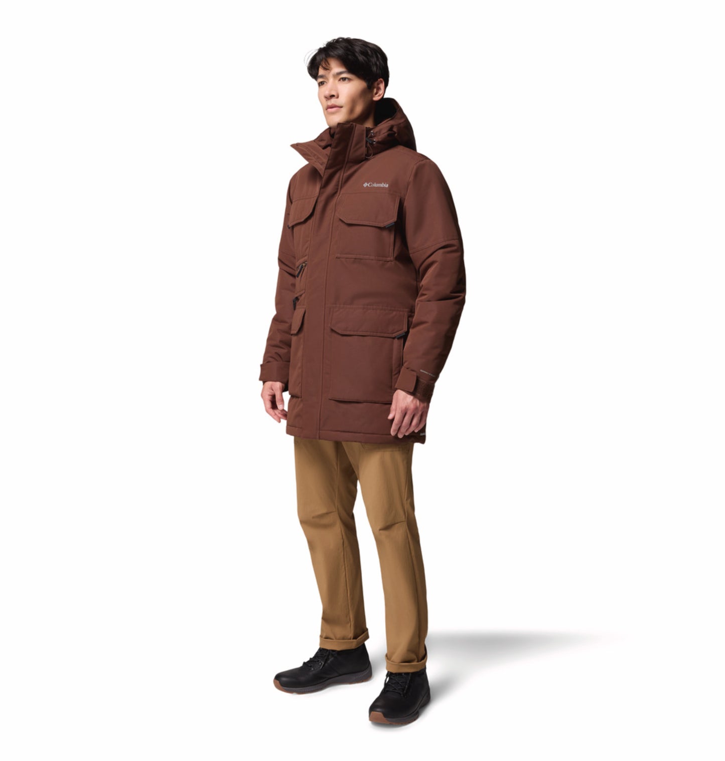 Columbia Men Brown OmniHeat Infinity Landroamer II Parka Jacket