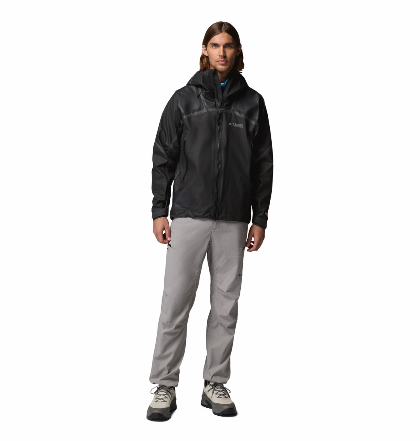 Columbia Men Black OutDry Whistler Peak Shell Rain Jacket