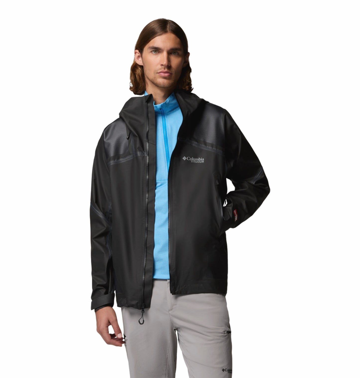 Columbia Men Black OutDry Whistler Peak Shell Rain Jacket
