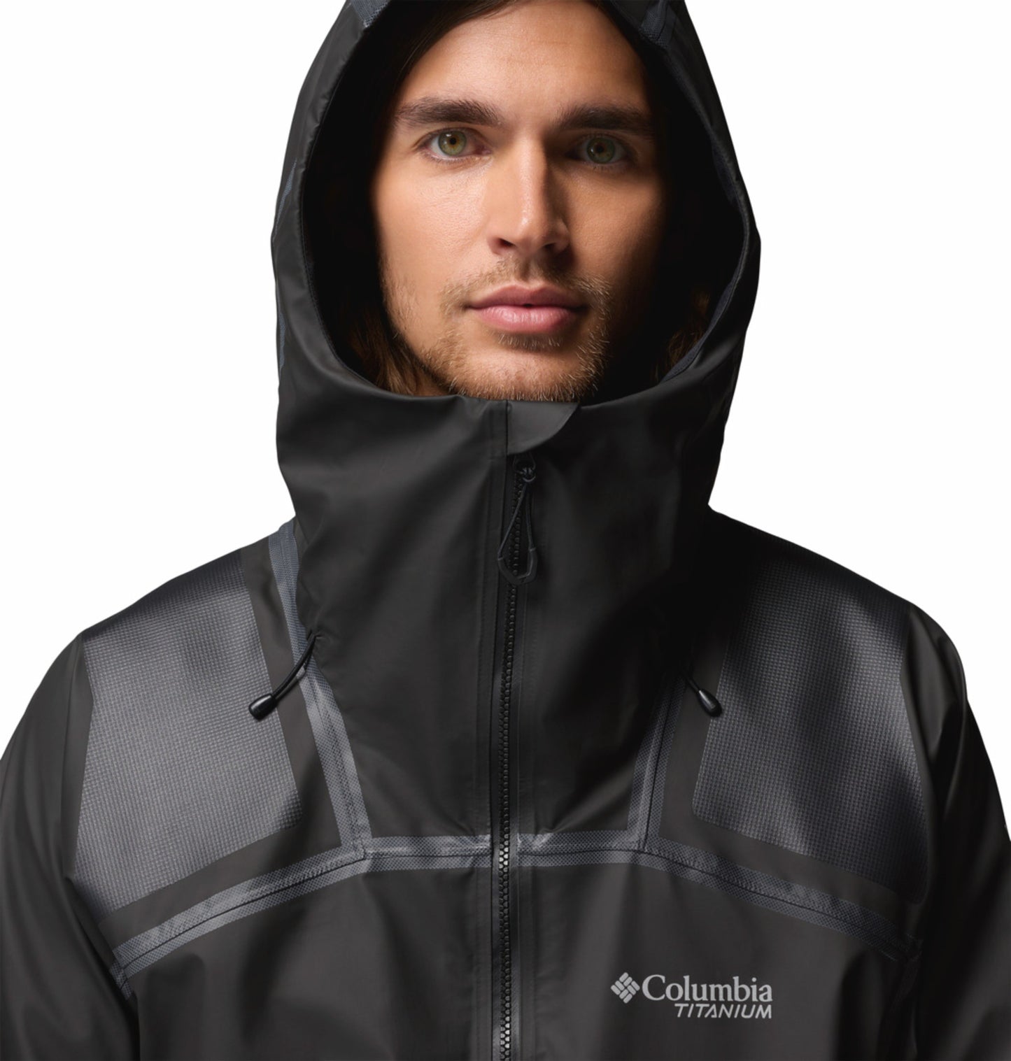 Columbia Men Black OutDry Whistler Peak Shell Rain Jacket