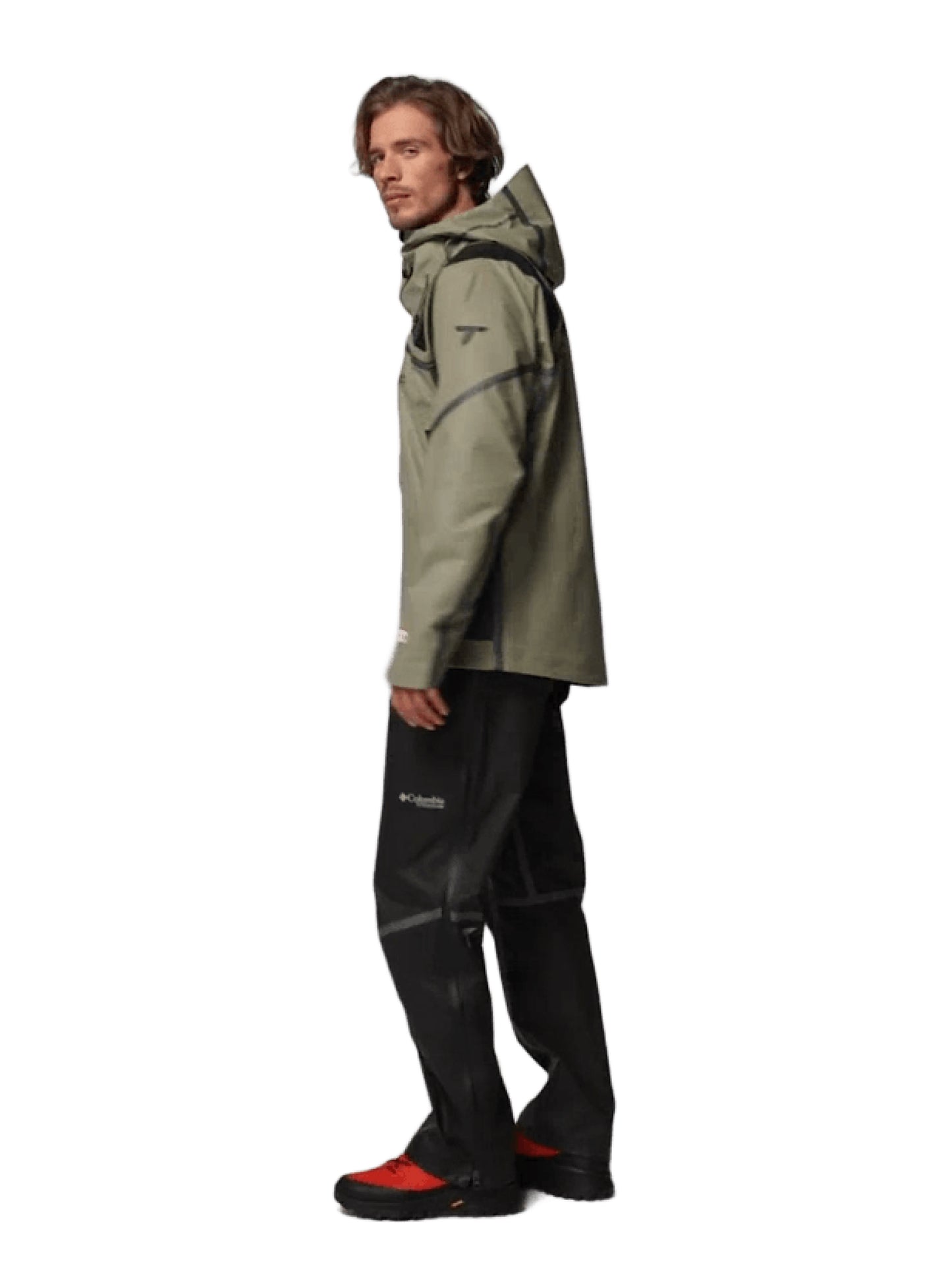 Columbia Men Olive Green OutDry Whistler Peak Shell Rain Jacket