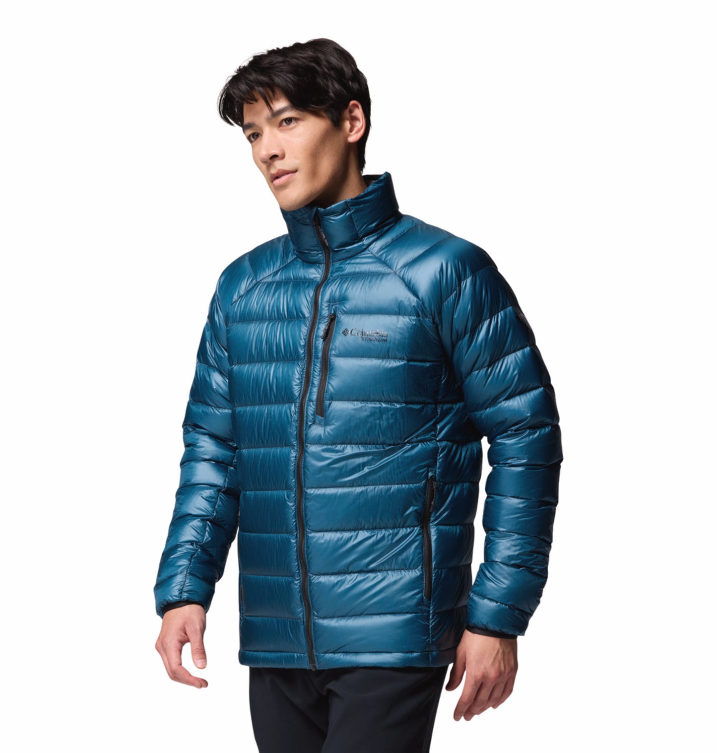 Columbia Men Blue Omni-Heat Arctic Arctic Crest Down Jacket