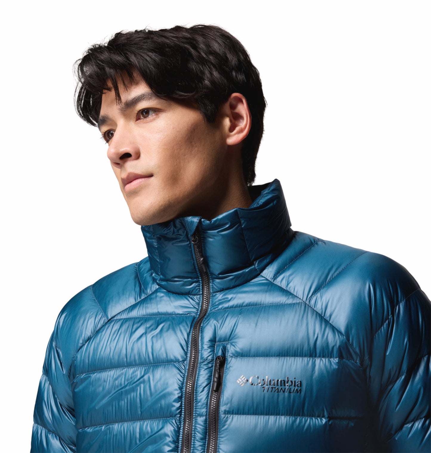 Columbia Men Blue Omni-Heat Arctic Arctic Crest Down Jacket