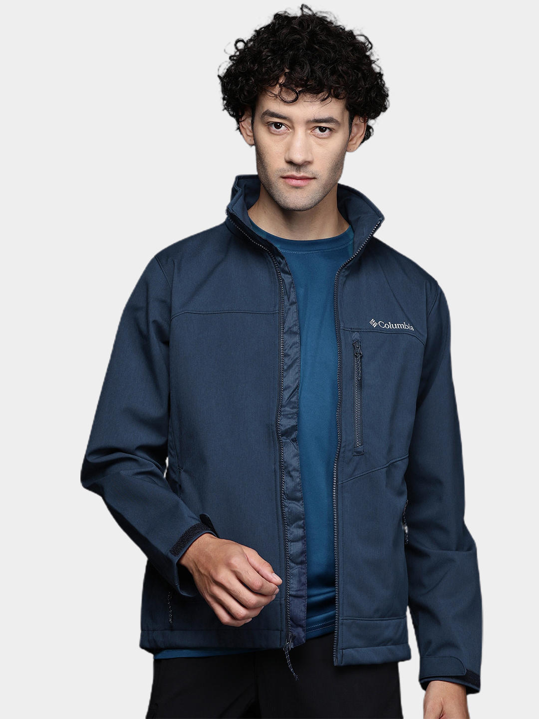 Columbia Men Blue Cruiser Valley Soft Shell Jacket