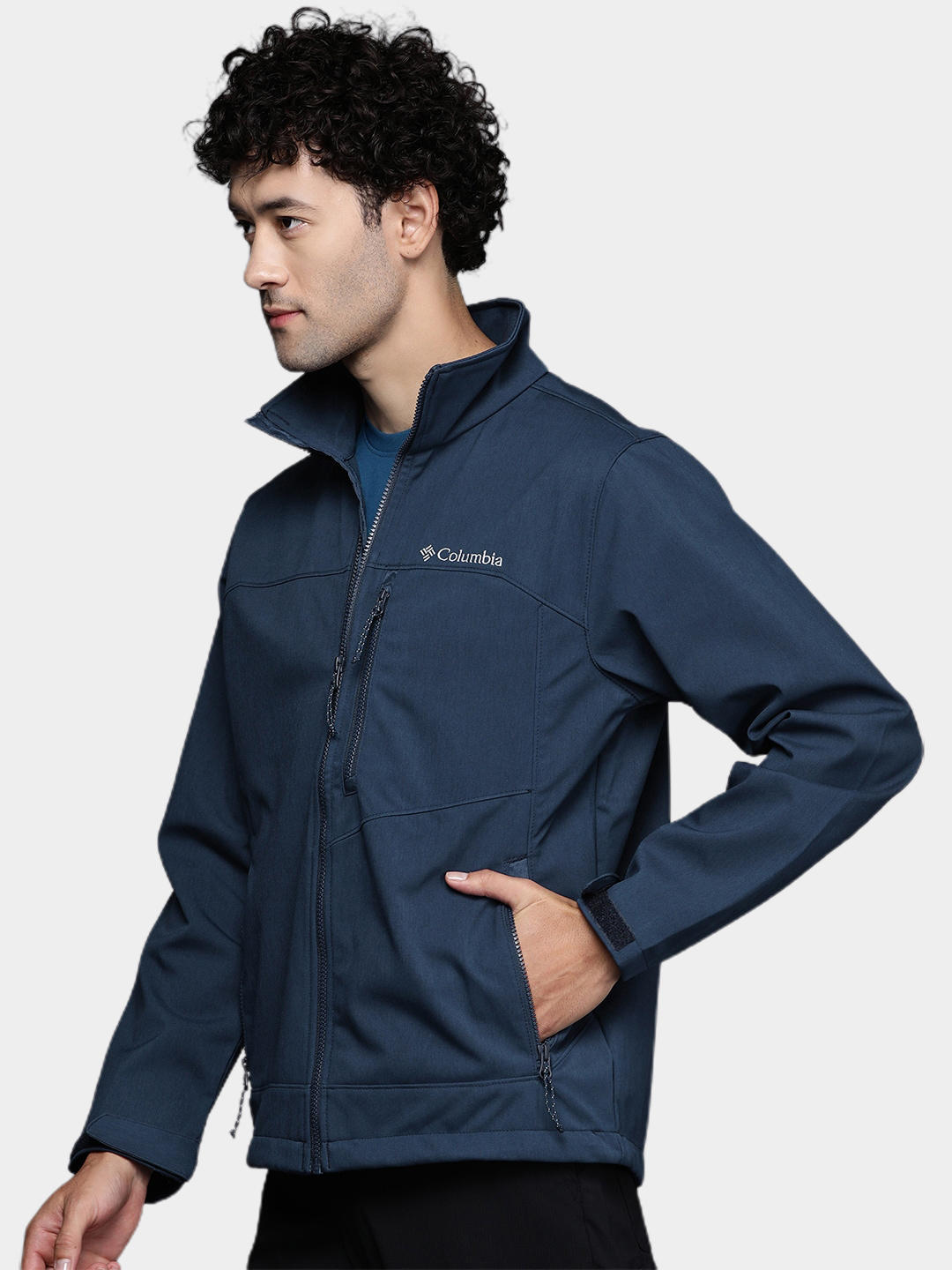Columbia Men Blue Cruiser Valley Soft Shell Jacket