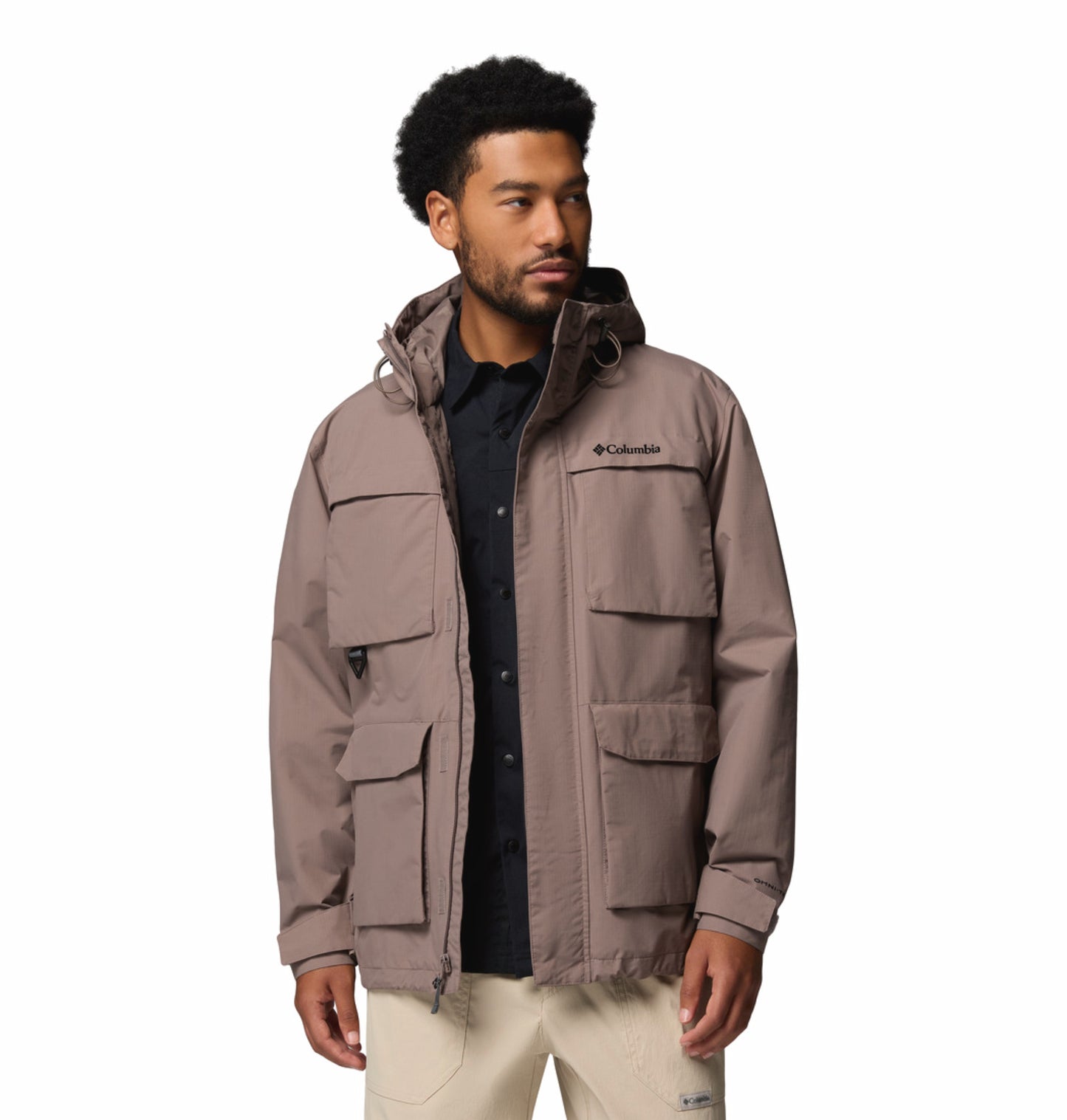 Columbia Men Mauve Omni-Tech Landroamer II Rain Jacket