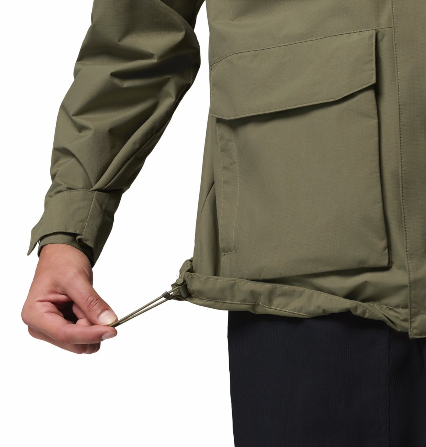 Columbia Men Olive Green Omni-Tech Landroamer II Rain Jacket