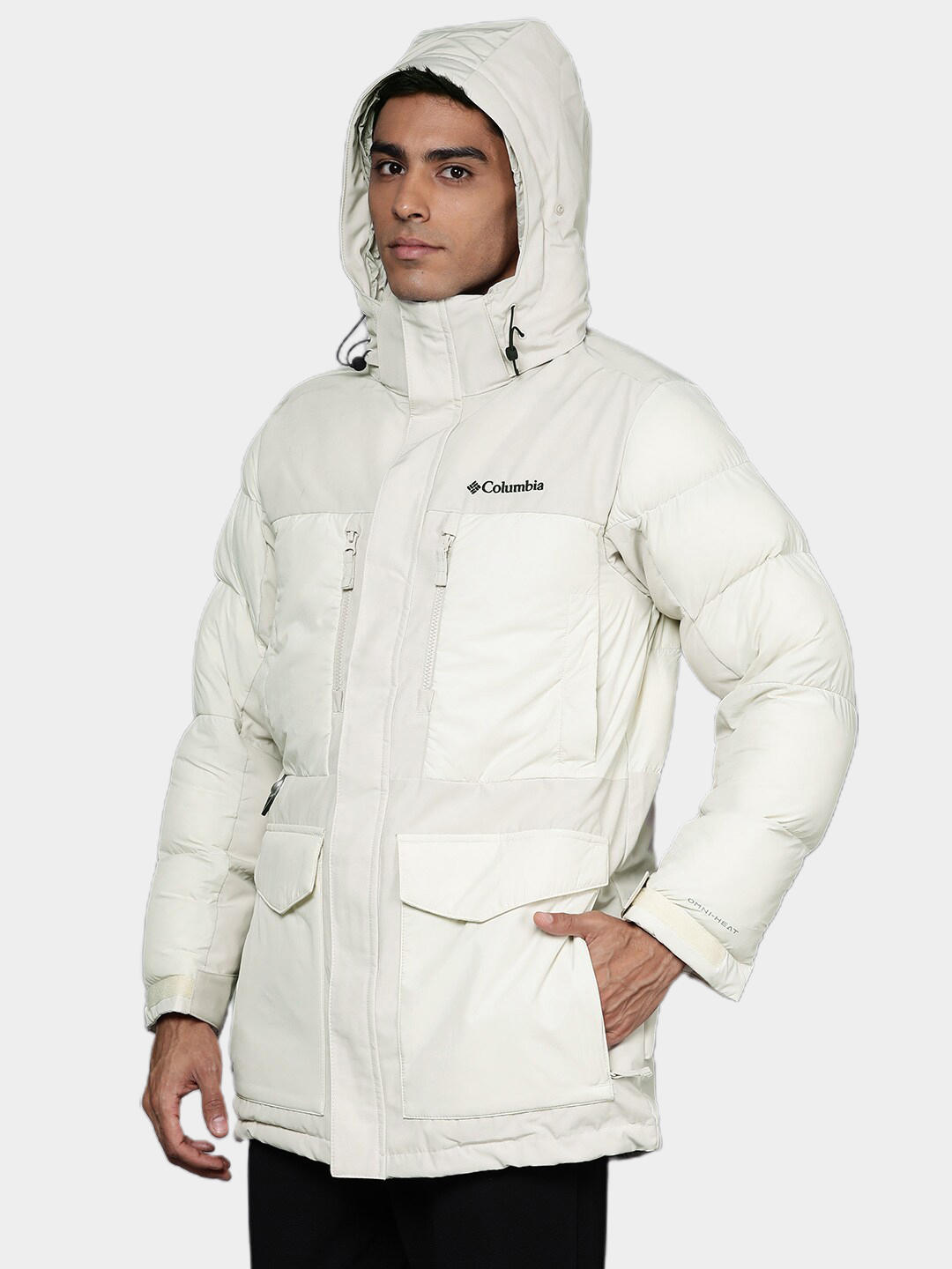 A Men Wearing Columbia Men Brown Marquam Peak Fusion Parka