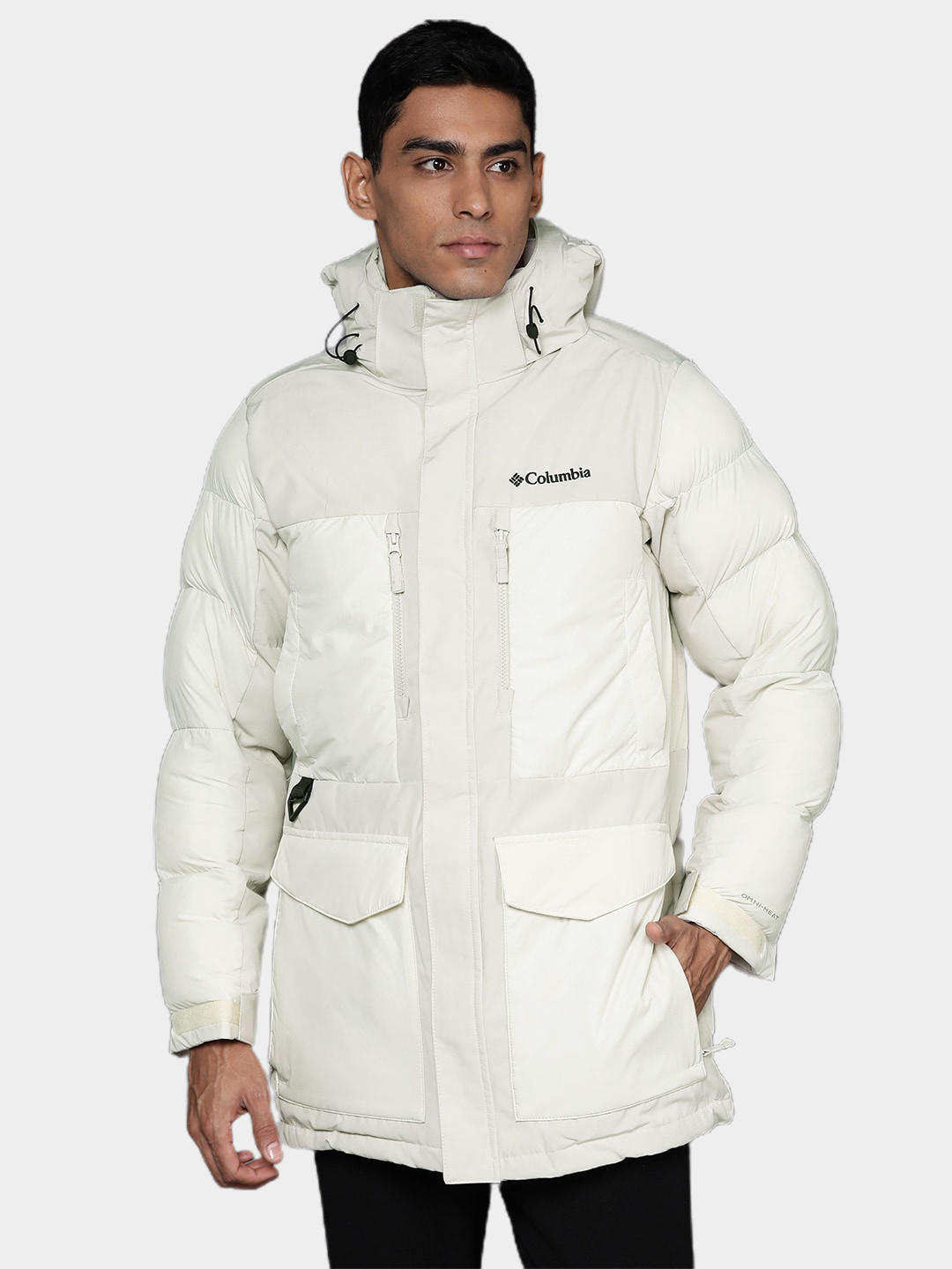 A Men Wearing Columbia Men Brown Marquam Peak Fusion Parka