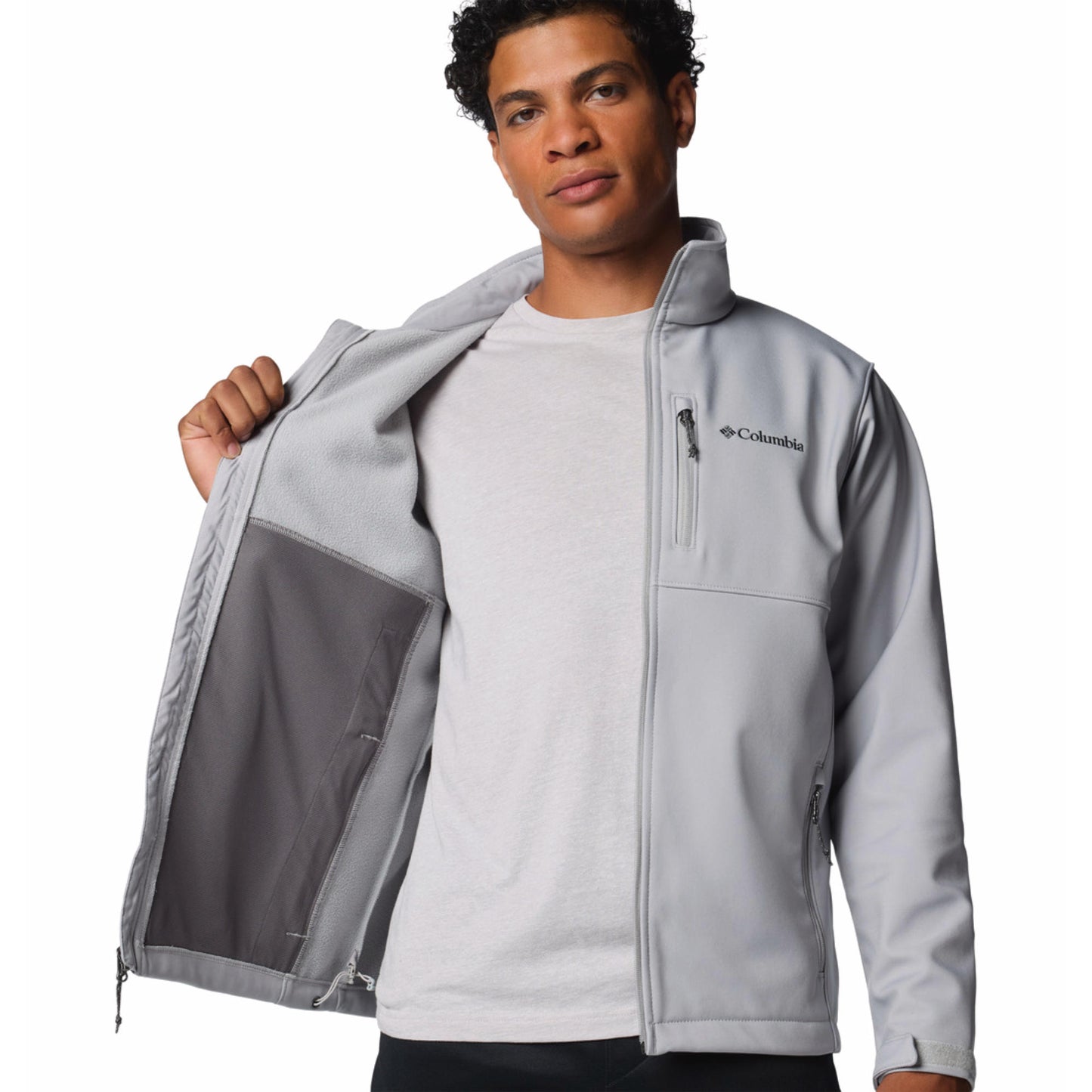 Columbia Men Grey Omni-Shield Ascender Softshell Jacket