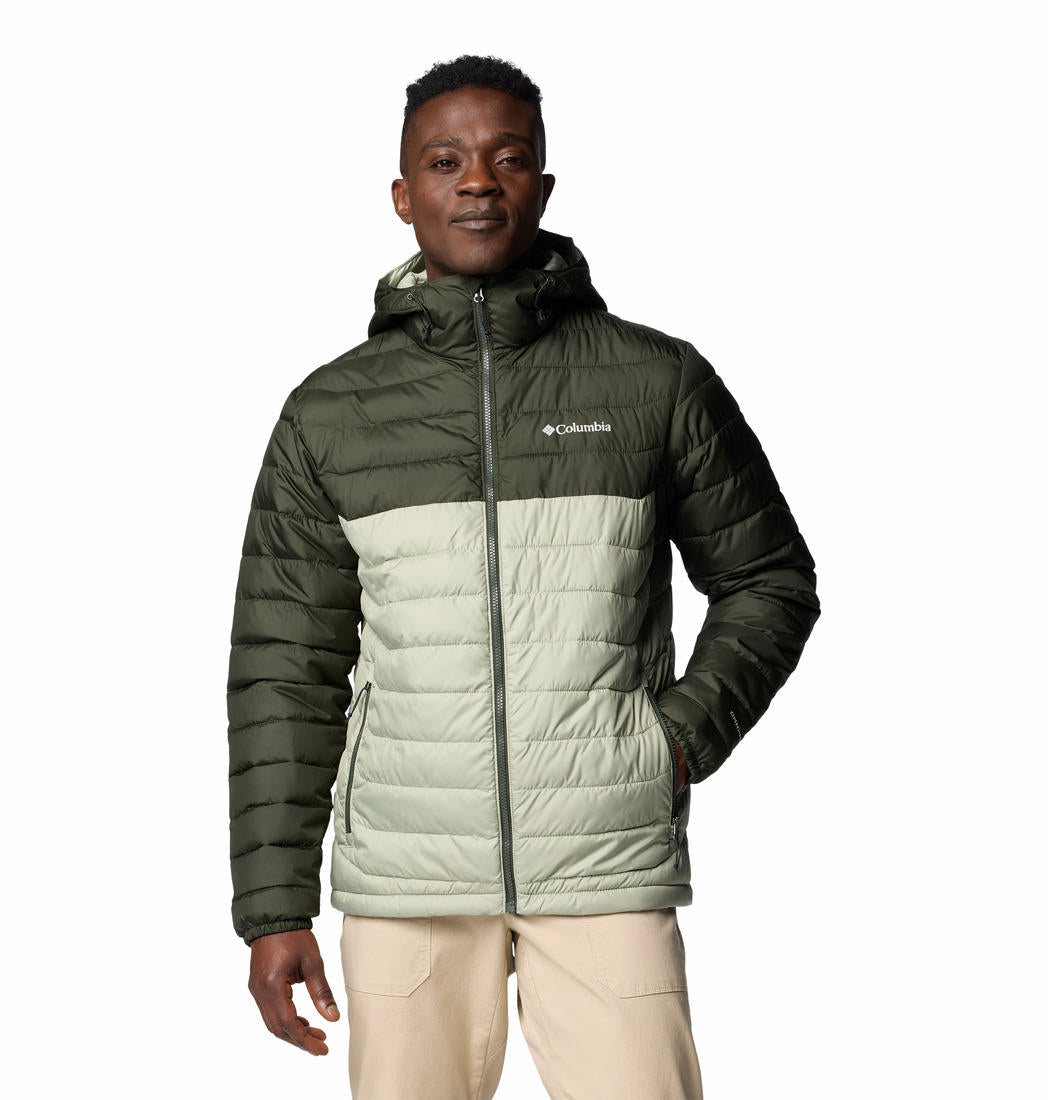 Columbia Mens Green Powder Lite II Hooded Jacket