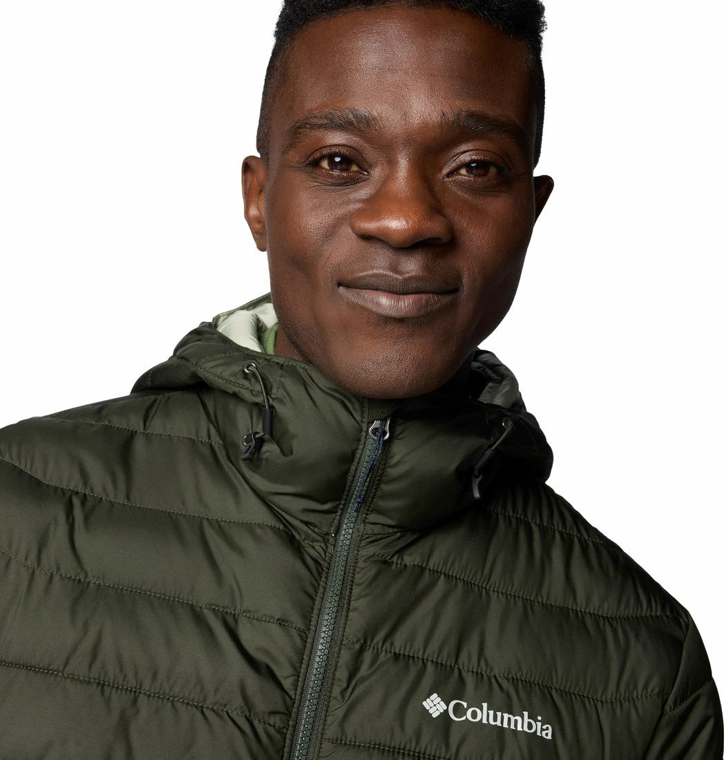 Columbia Mens Green Powder Lite II Hooded Jacket