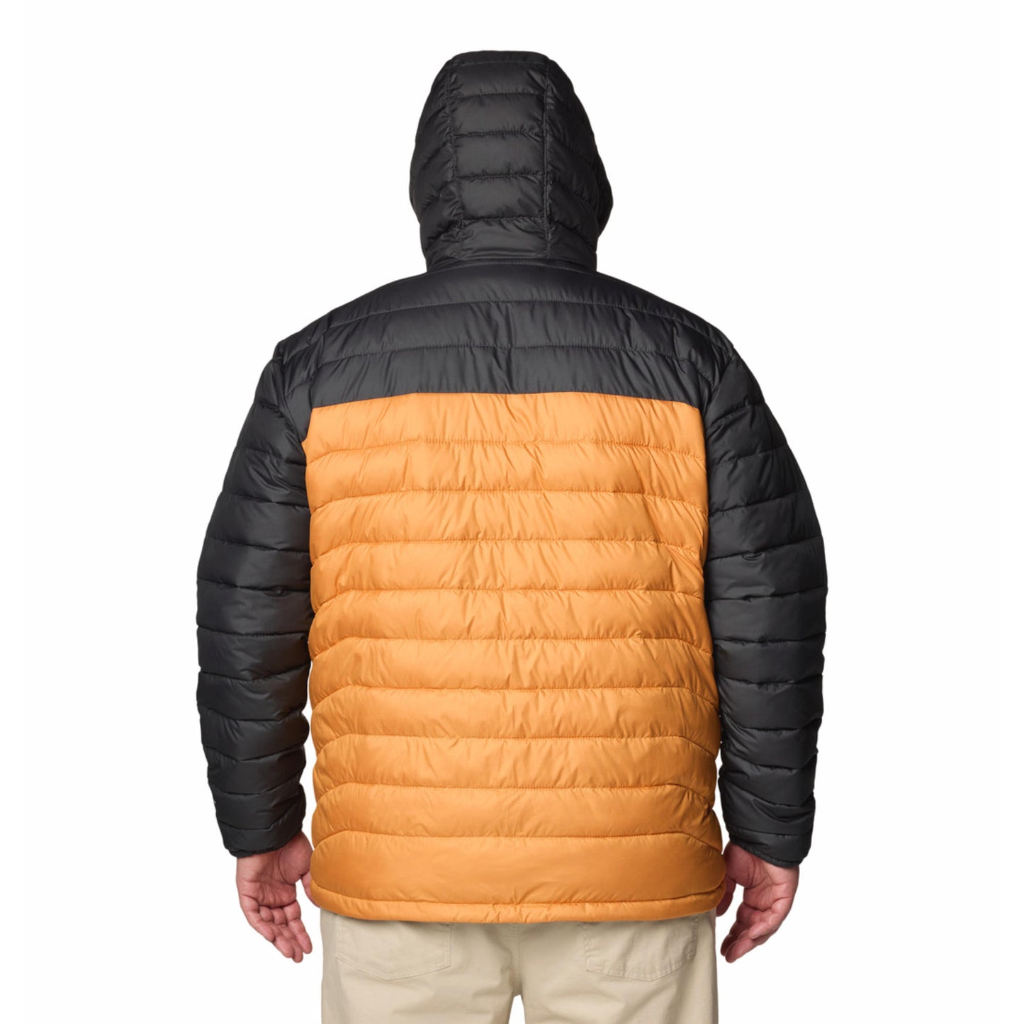 Columbia Men Orange Omni-Heat Reflective Powder Lite II Hooded Down Jacket