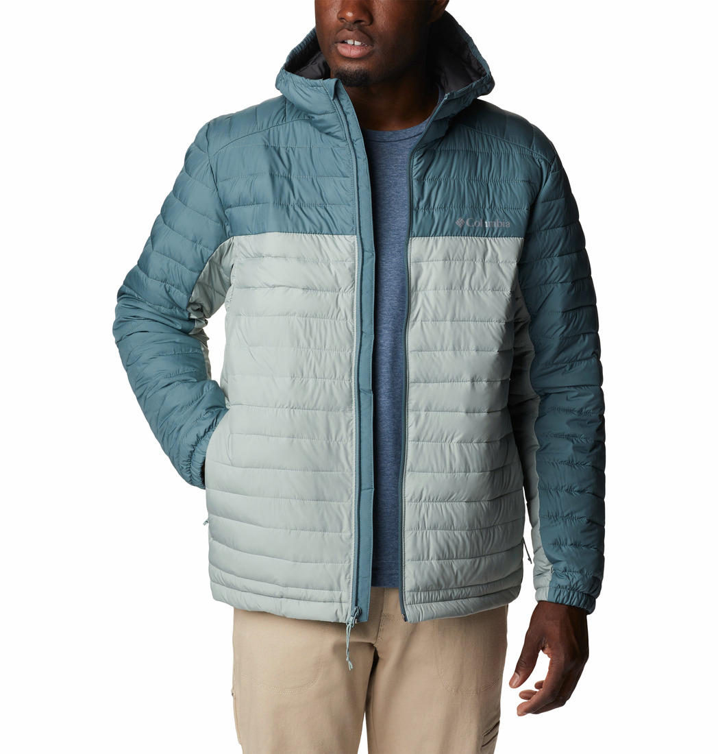 Columbia Men Green Silver Falls Hooded Jacket