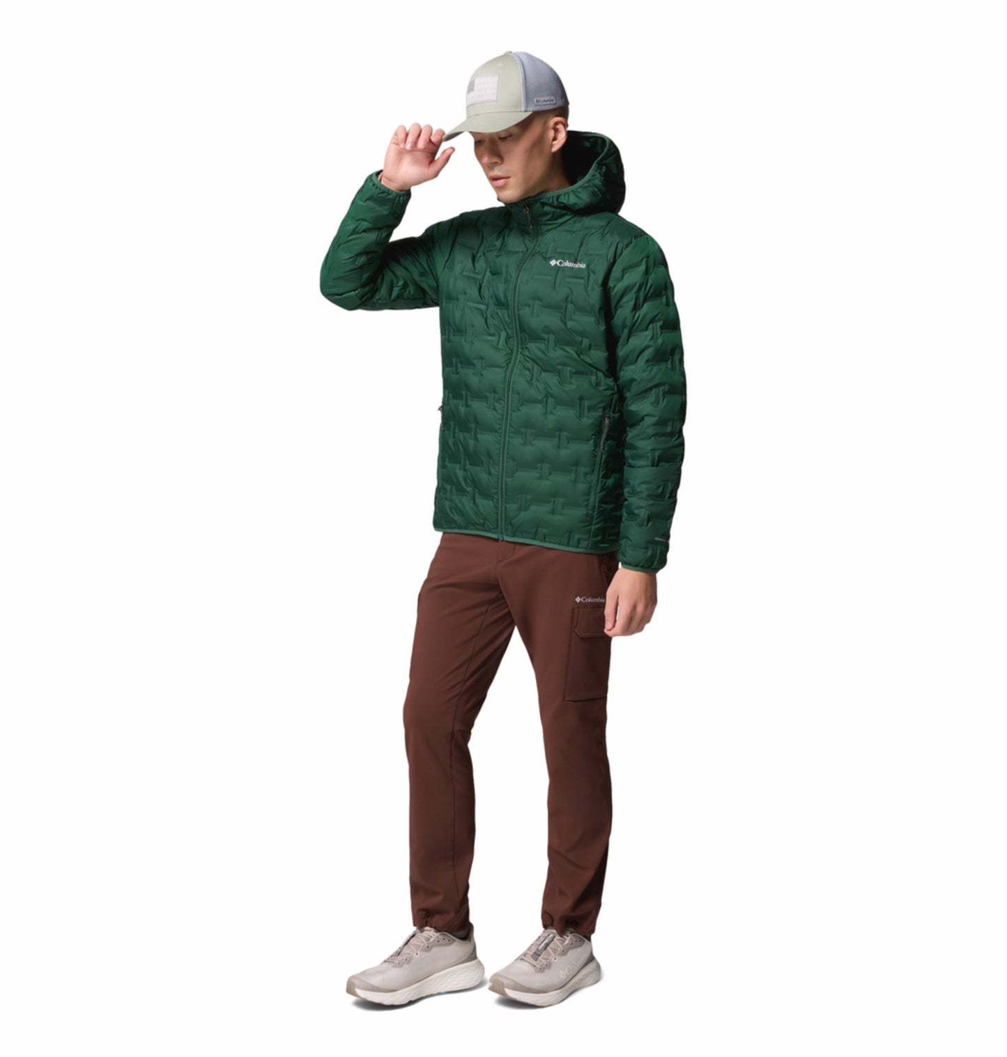 Columbia Men Green HEAT SEAL Delta Ridge II Down Jacket