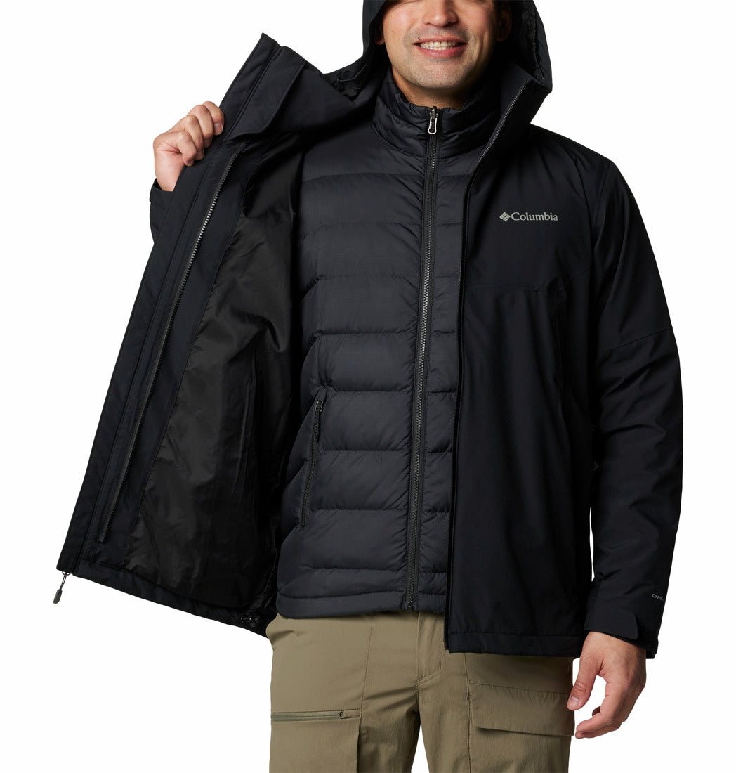 Columbia Men Black Omni-Heat Infinity Cascade Peak Interchangeable Jacket
