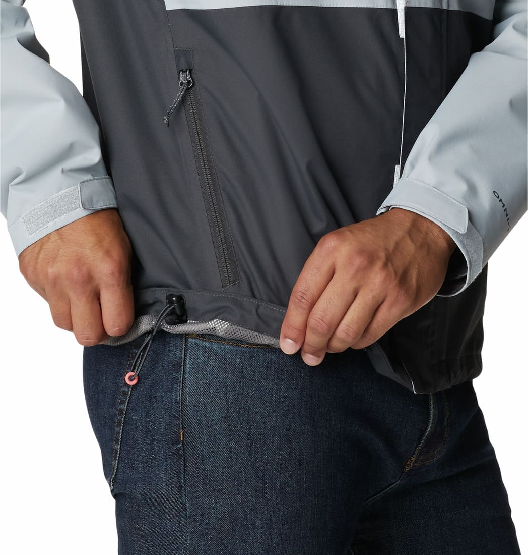 Columbia Men Grey Hikebound Rain Jacket