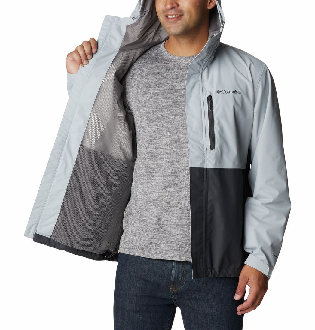 Columbia Men Grey Hikebound Rain Jacket