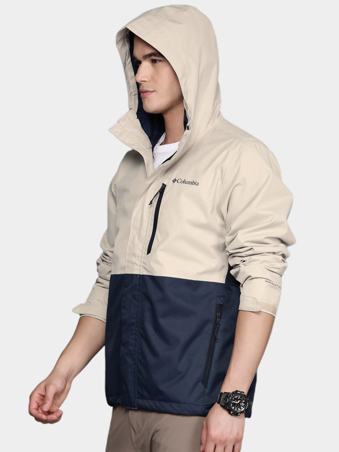 Columbia Men Beige Hikebound Rain Jacket