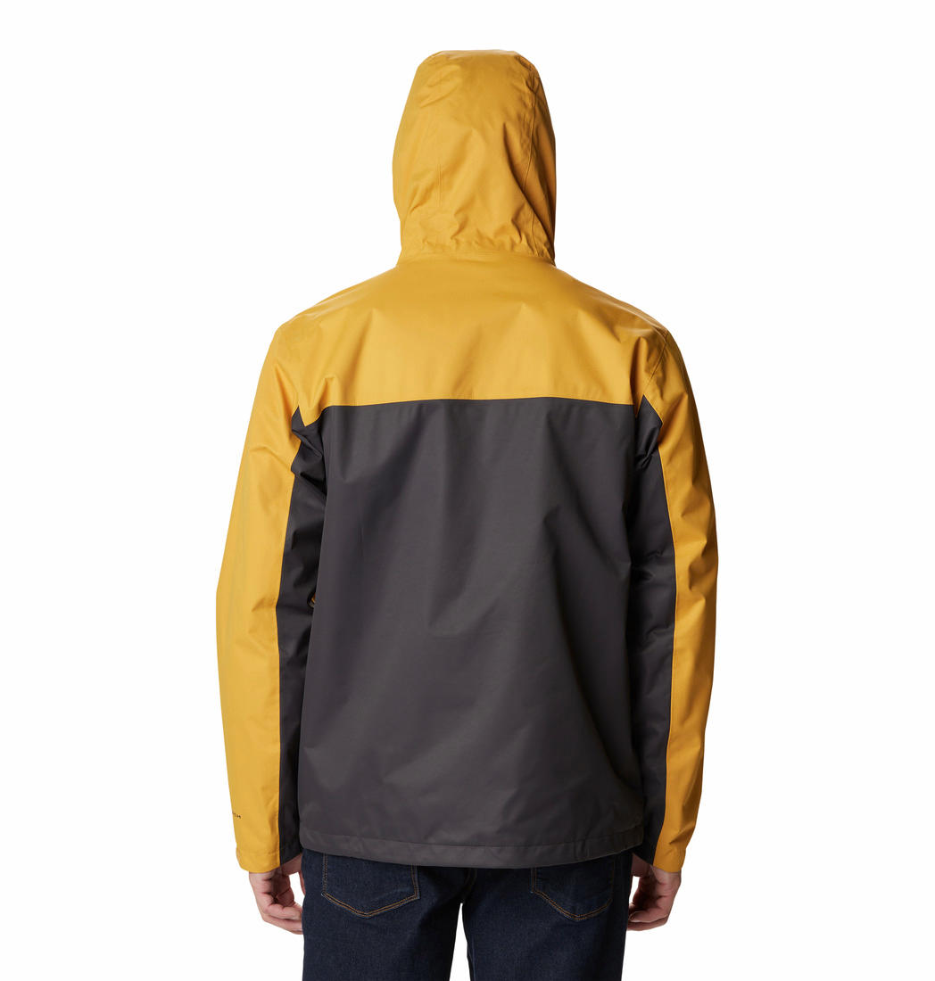 Columbia Men Yellow Hikebound Rain Jacket