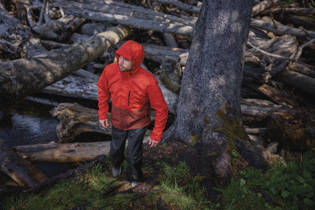 Columbia Men Orange Hikebound Rain Jacket