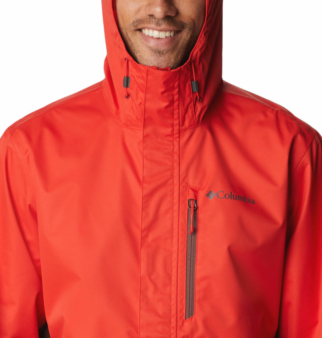 Columbia Men Orange Hikebound Rain Jacket