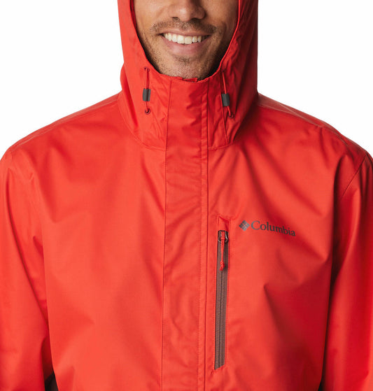 Columbia Men Orange Hikebound Rain Jacket