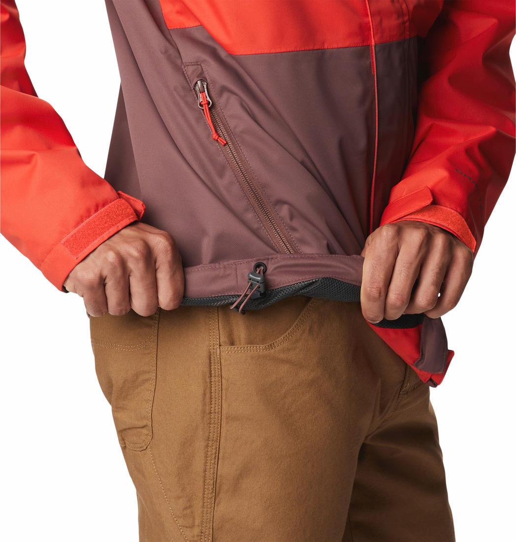 Columbia Men Orange Hikebound Rain Jacket