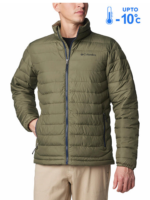 Columbia Men Green Omni-Heat Reflective Powder Lite II Down Jacket