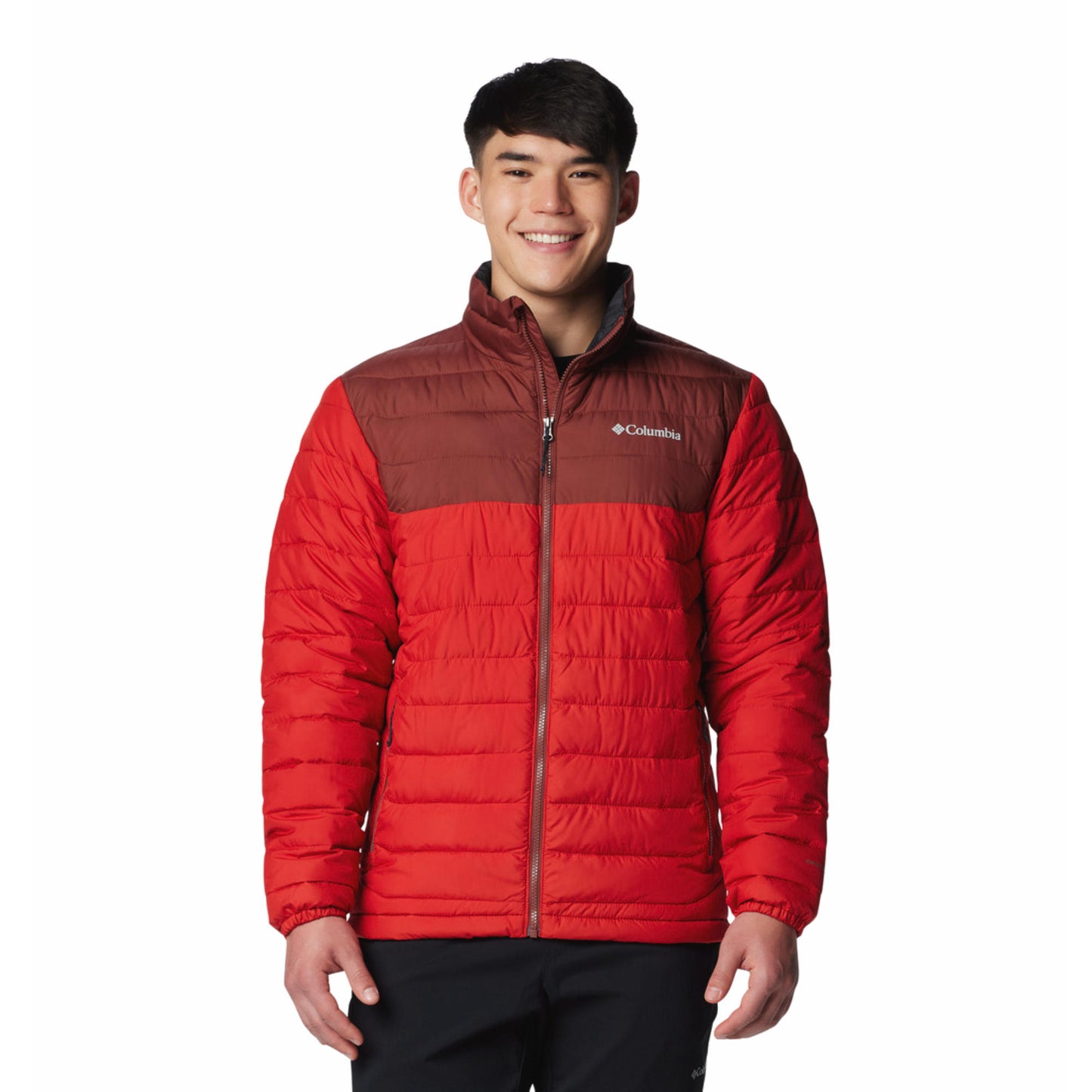 Columbia Men Red Omni-Heat Reflective Powder Lite II Down Jacket