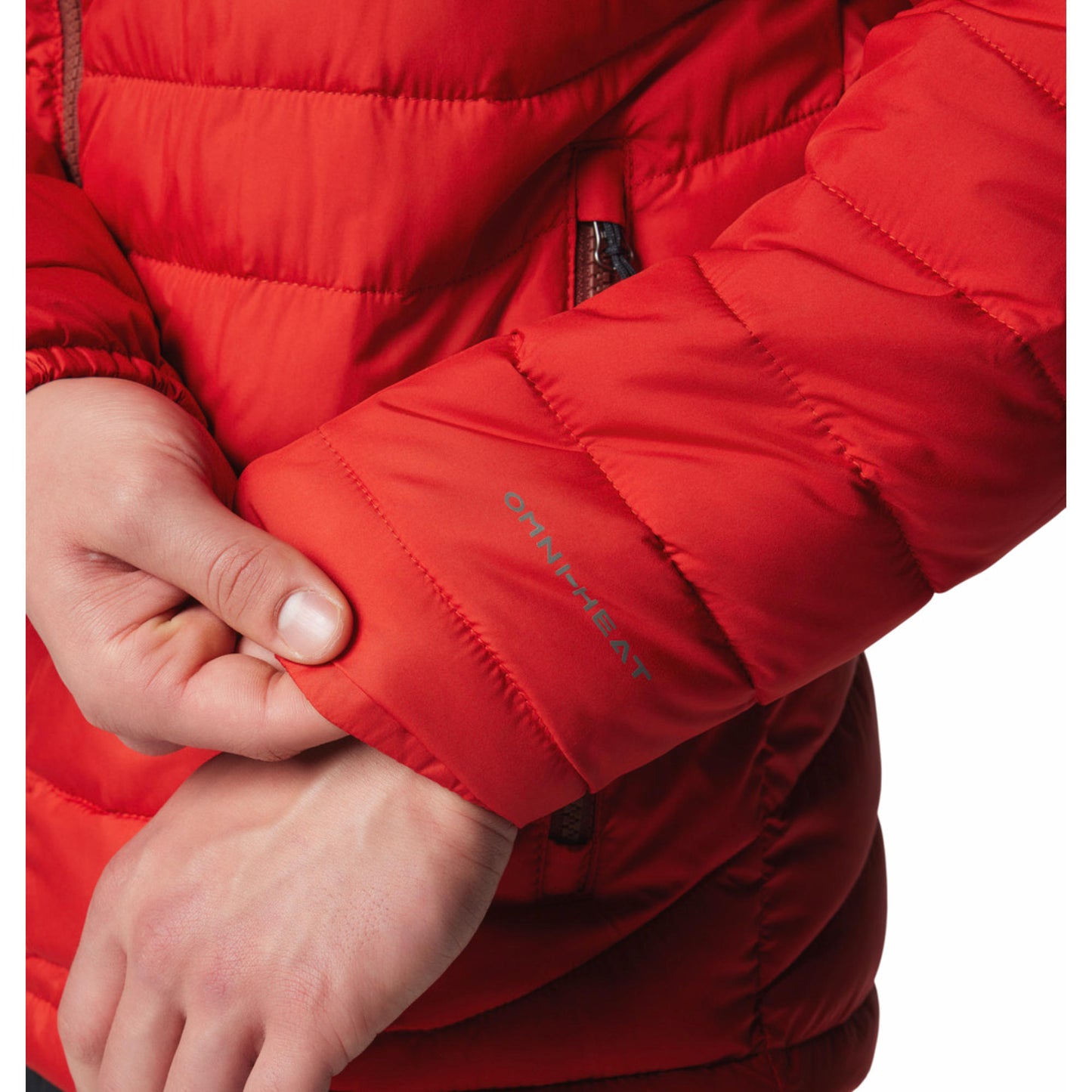 Columbia Men Red Omni-Heat Reflective Powder Lite II Down Jacket