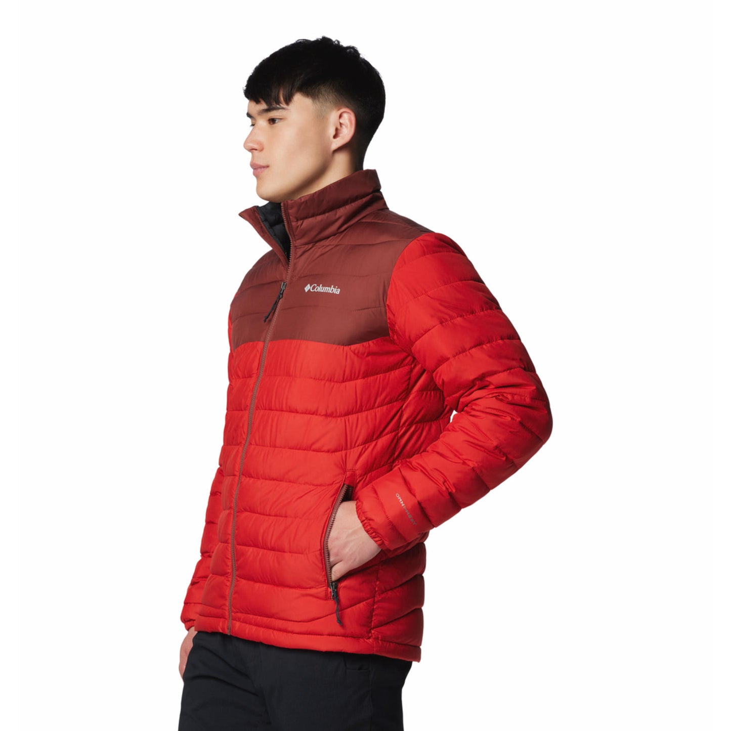 Columbia Men Red Omni-Heat Reflective Powder Lite II Down Jacket