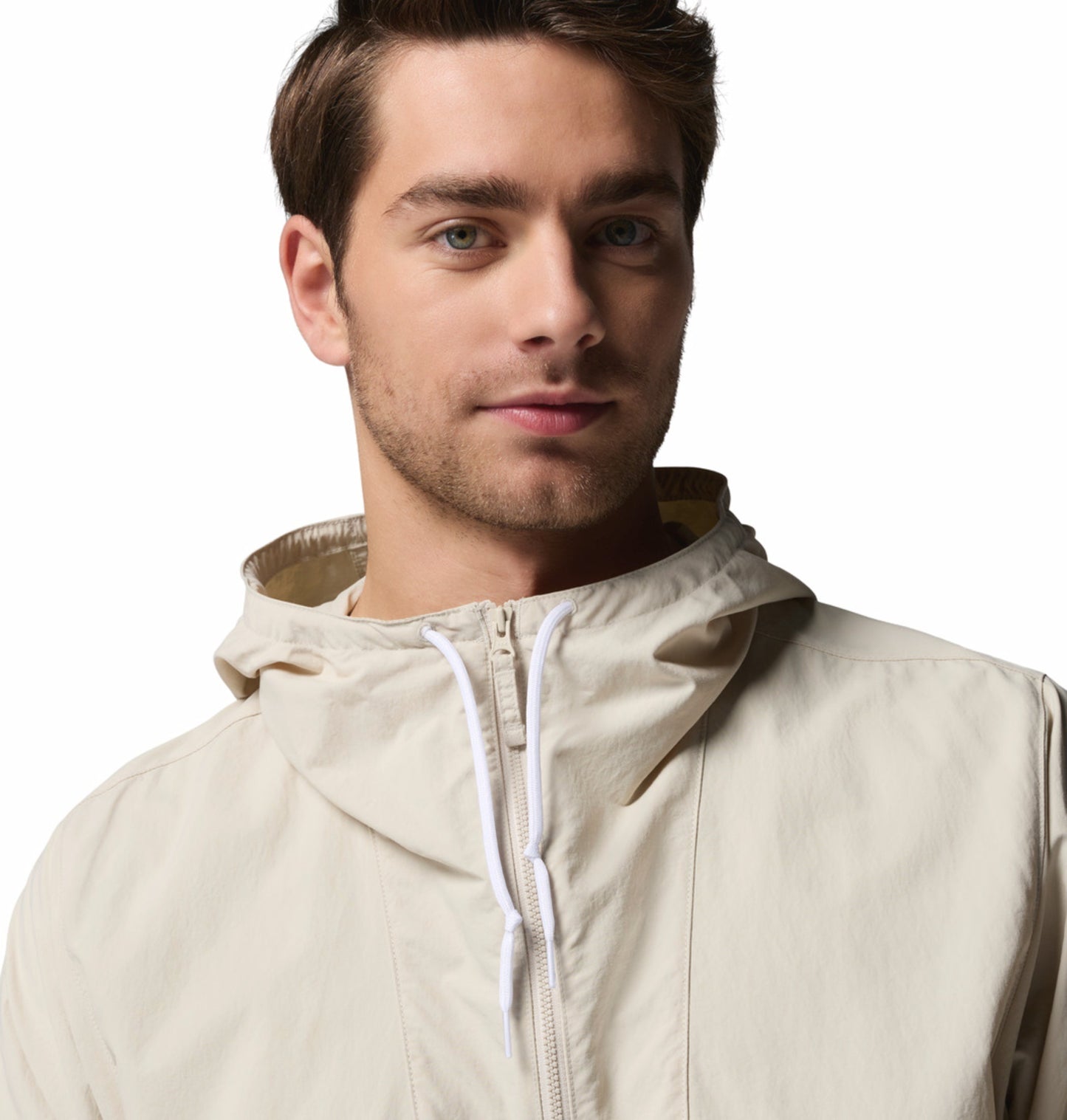 Columbia Men’s Beige Omni-Shade Spire Valley Windbreaker Jacket
