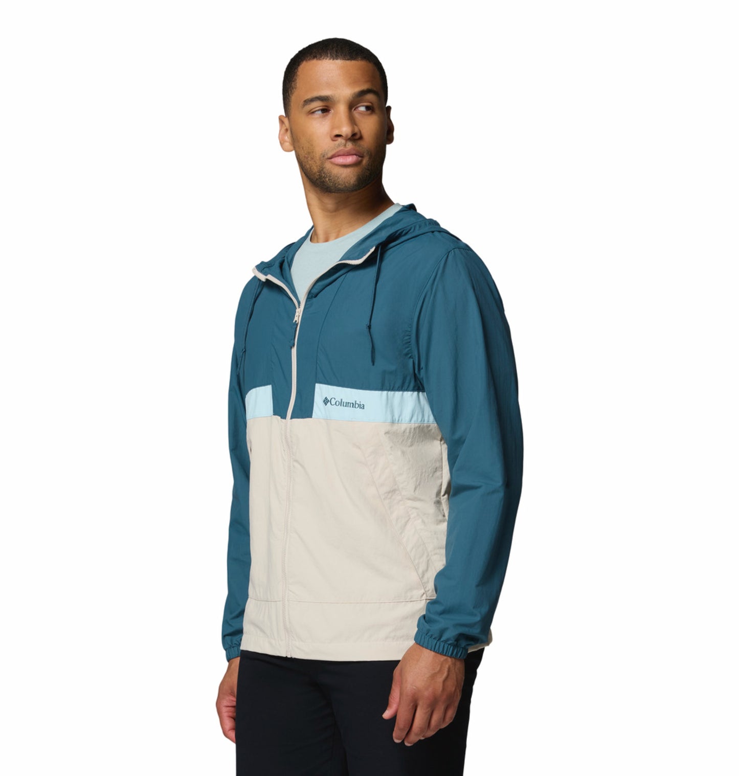 Columbia Men Blue Omni-Shade Spire Valley Windbreaker