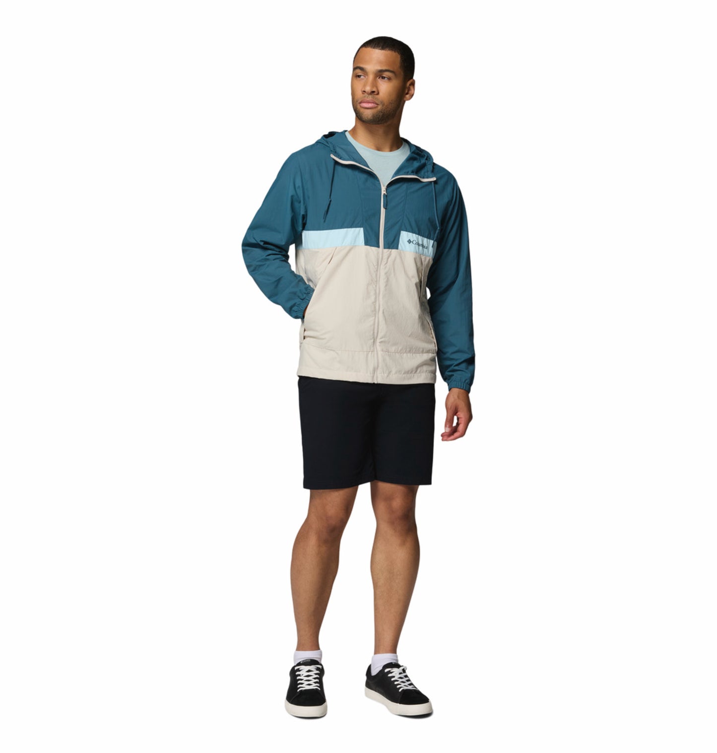 Columbia Men Blue Omni-Shade Spire Valley Windbreaker