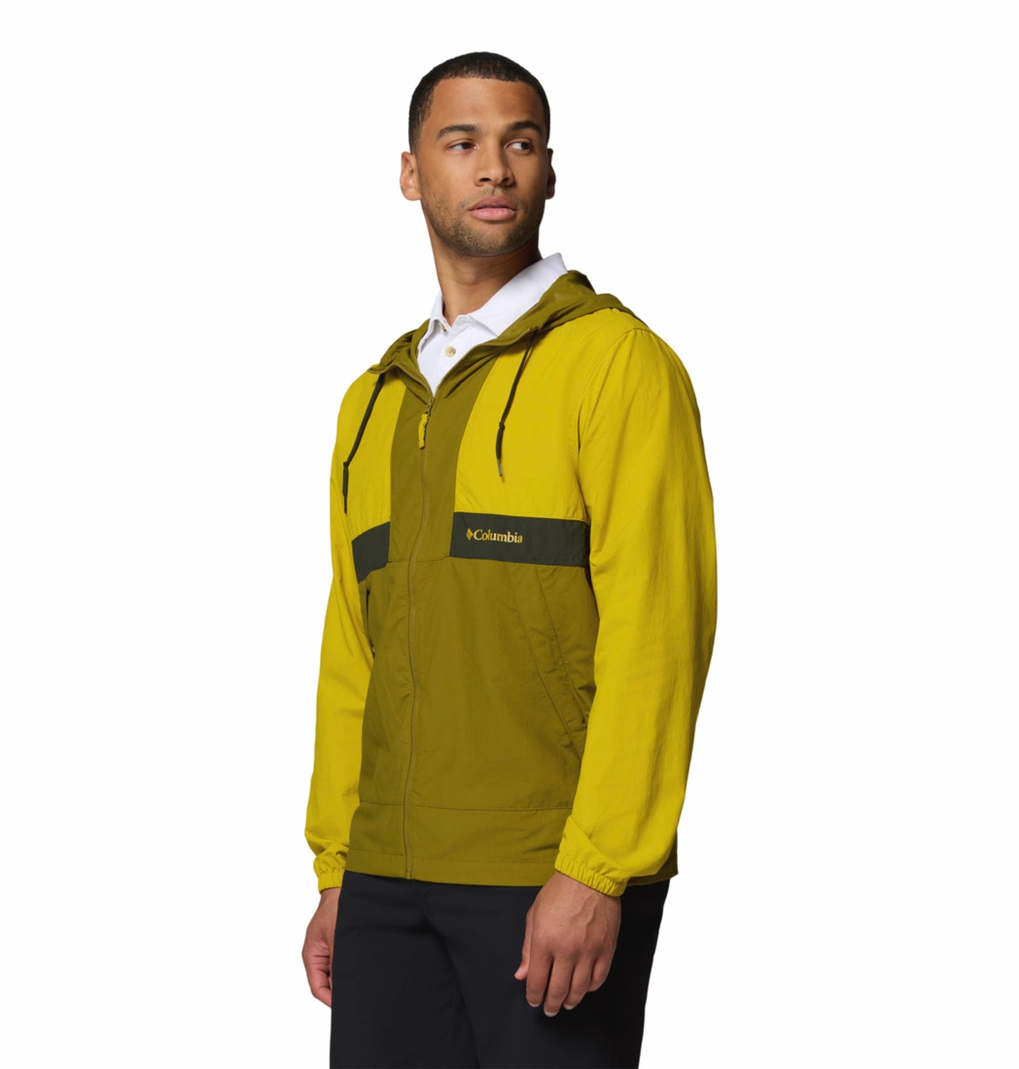 Columbia Men’s Yellow Omni-Shade Spire Valley Windbreaker Jacket