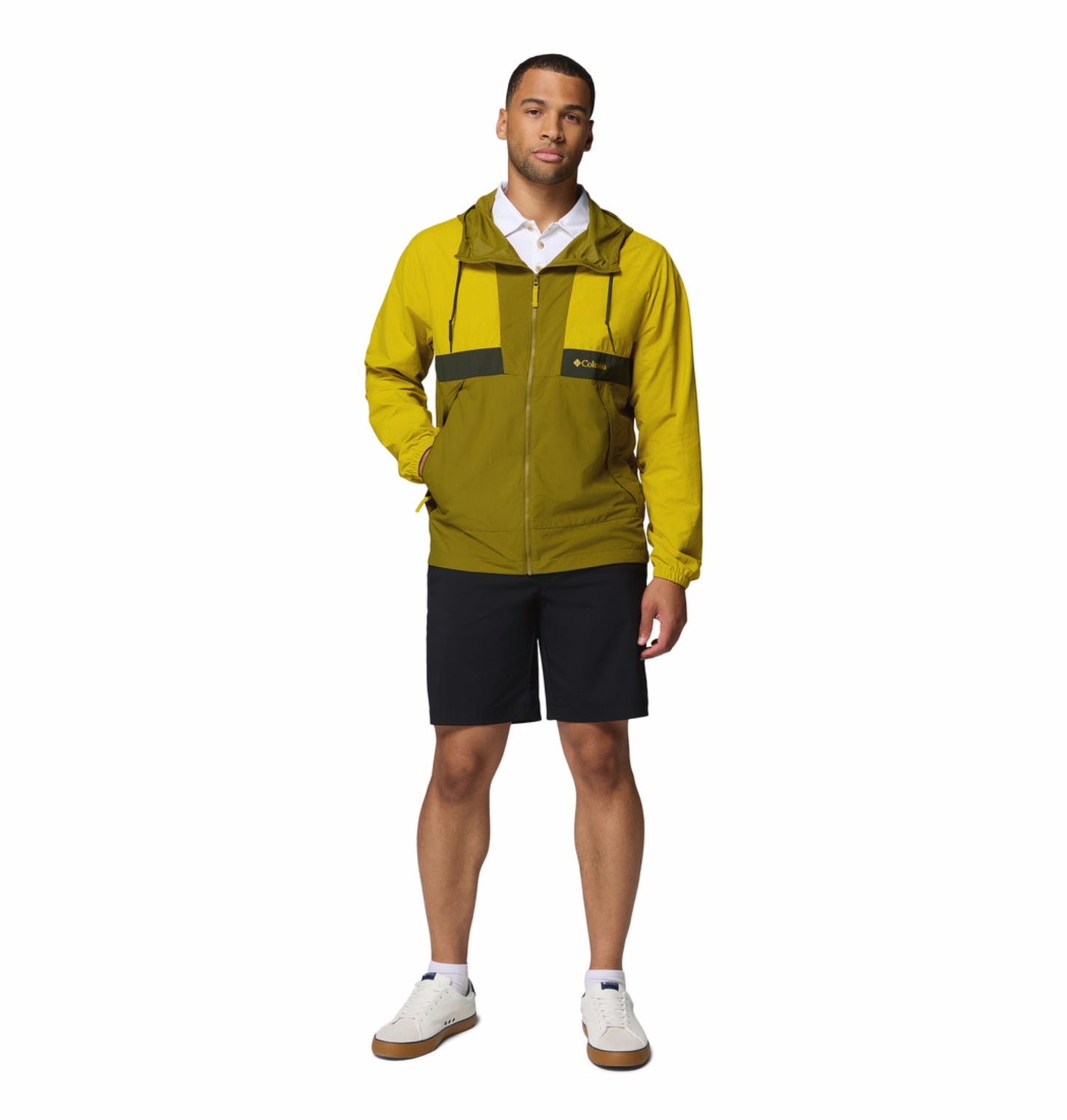 Columbia Men’s Yellow Omni-Shade Spire Valley Windbreaker Jacket