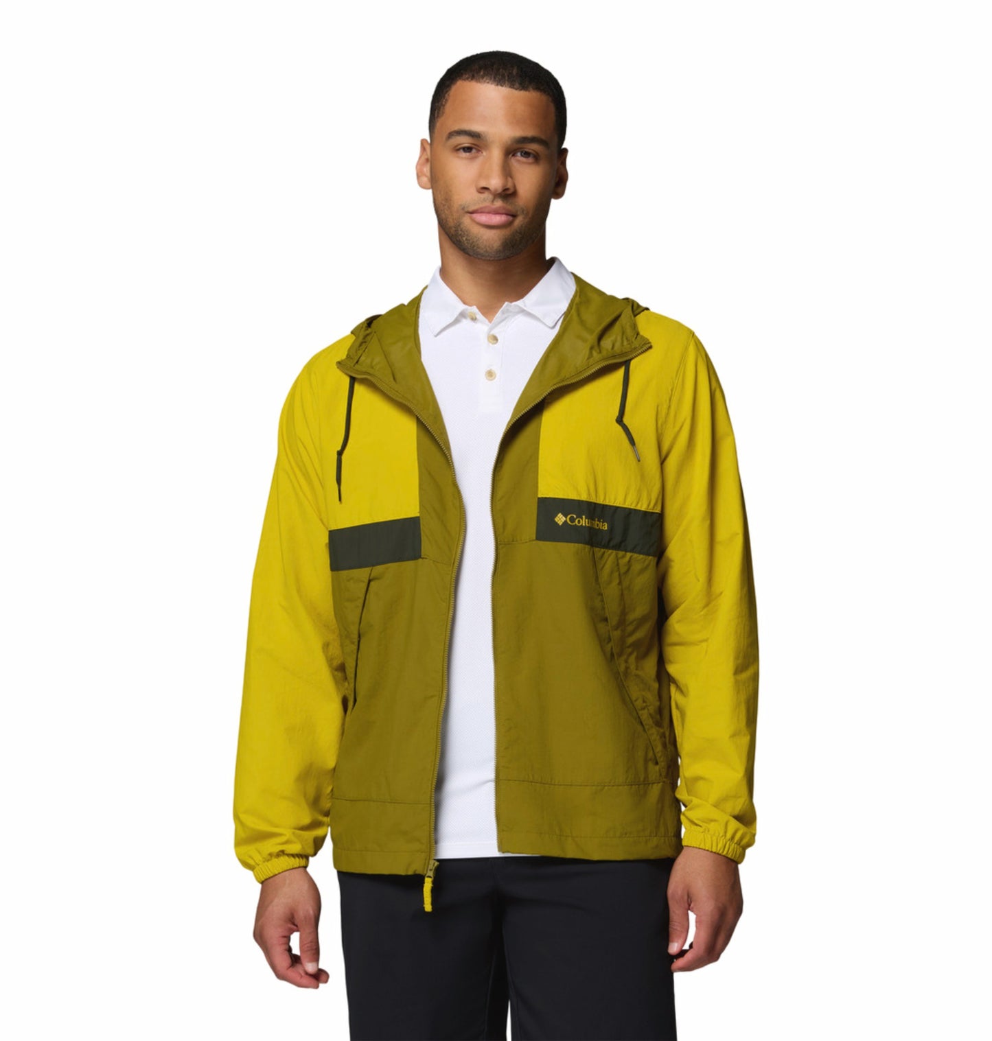Columbia Men’s Yellow Omni-Shade Spire Valley Windbreaker Jacket