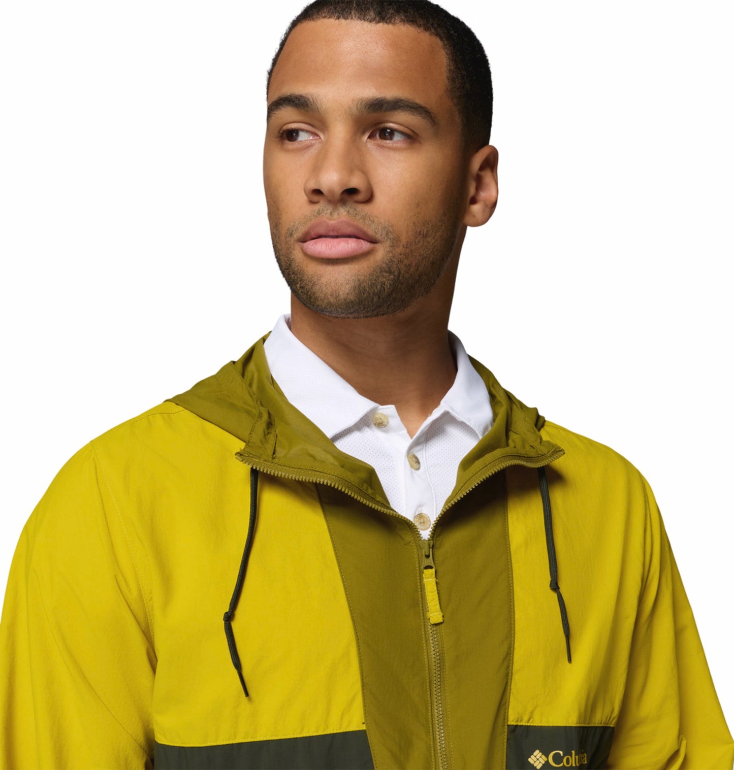 Columbia Men’s Yellow Omni-Shade Spire Valley Windbreaker Jacket