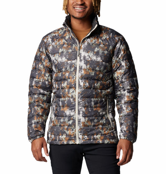 Columbia Mens Brown Powder Lite II Printed Jacket